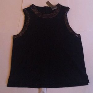 NEW black sweater tank with sequins!!